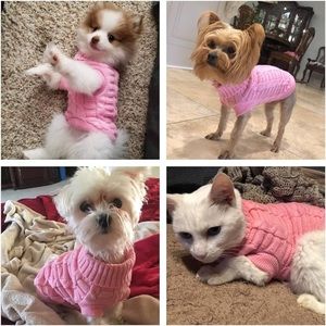 Cat/Dog Sweater,Turtleneck Knitted